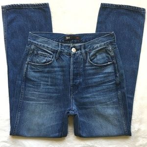 3x1 NYC High Rise Straight Crop Malone Wash Jeans